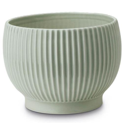 Knabstrup Keramik - Ytterkruka Räfflor 14,5 cm Mintgrön