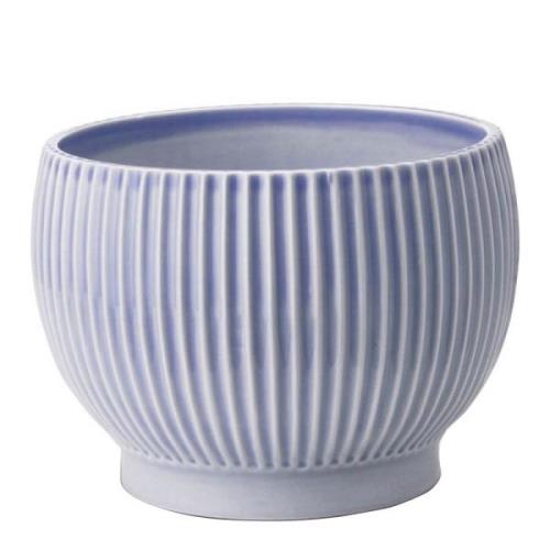Knabstrup Keramik - Ytterkruka Räfflor 14,5 cm Lavendelblå