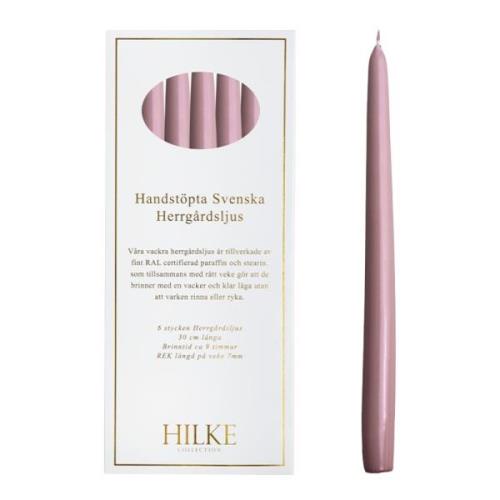 Hilke - Herrgårdsljus 30 cm 6-pack Rosa Metallic