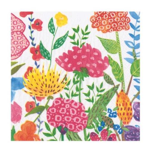 Caspari - Cottage Floral servett 33x33 cm 20-pack multi