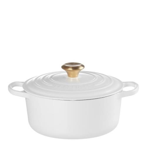 Le Creuset - Signature gjutjärnsgryta rund 24 cm 4,2 L white