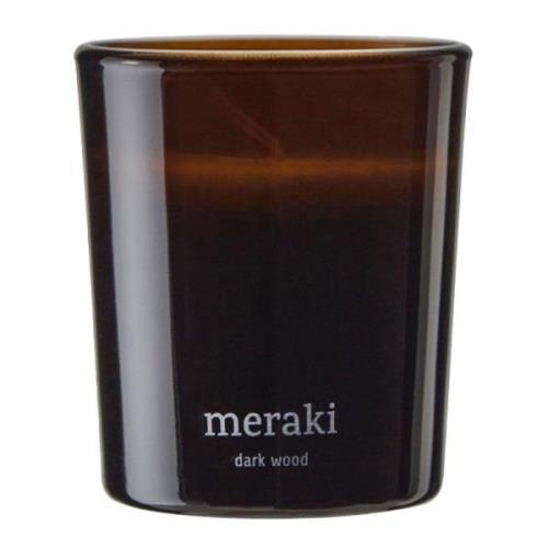 Meraki - Doftljus dark wood 7x6 cm brun