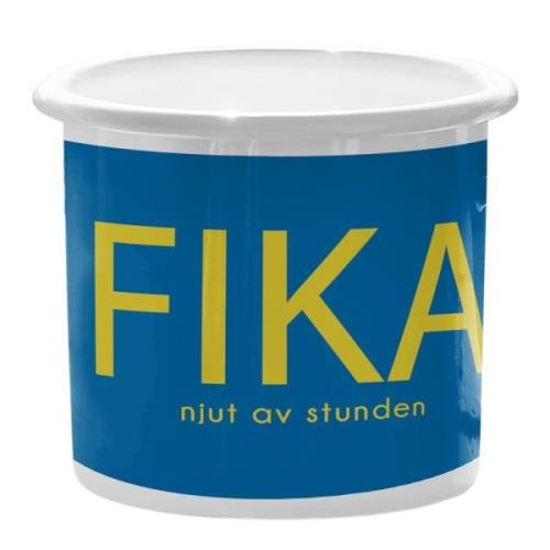 Citronelles - Fika Emaljmugg 30 cl Stunden Blå/Gul