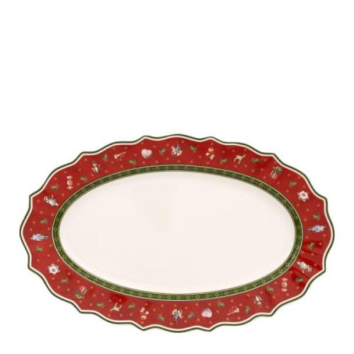 Villeroy & Boch - Toy's Delight serveringsfat 38x23,5 cm röd/vit