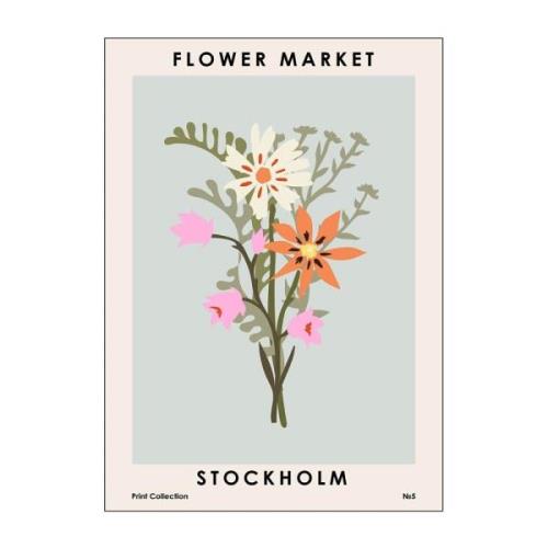 Poster & Frame - NKTN poster 50x70 cm flower market stockholm