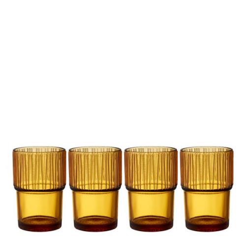 Bitz - Kusintha kaffeglas 38 cl 4-pack amber