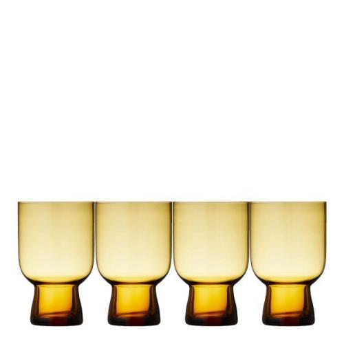 Lyngby Glas - Sorrento vattenglas 30 cl 4-pack amber