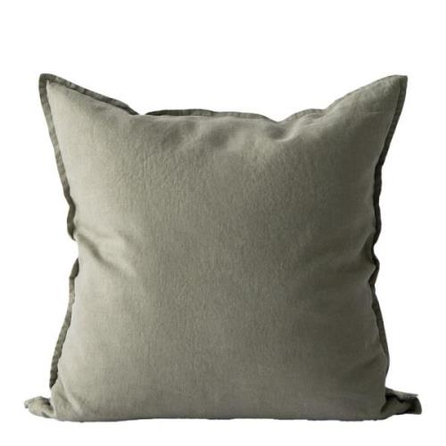 Tell Me More - Kuddfodral linne 50x50 cm olive