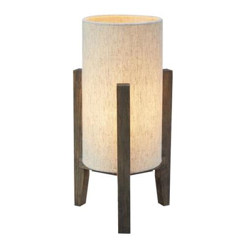 Markslöjd - Eruca bordslampa 34 cm brunbetsad/beige textil