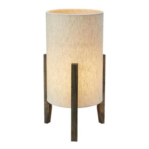 Markslöjd - Eruca bordslampa 39 cm brunbetsad/beige textil