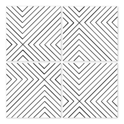 Boubouki - Kakeldekor Labyrint 15x15 cm 4-pack Transparent