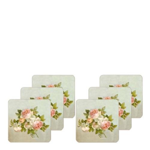 Pimpernel - Antique Rose Glasunderlägg 6-pack