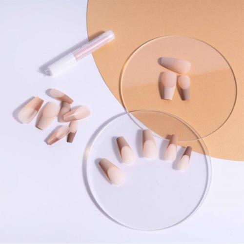 Nail HQ Long Coffin Nude Tip Nails (24 Pieces)