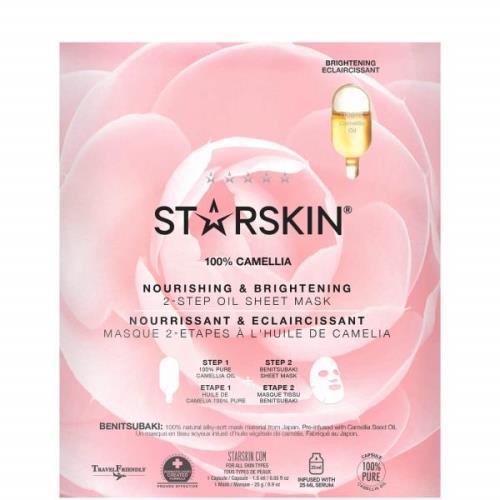 STARSKIN 100% Camellia 2-Step Oil Sheet Mask – Nourishing and Brighten...