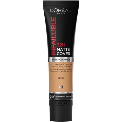 L'Oréal Paris Infaillible 32H Matte Cover Foundation Golden Sun - 30 m...