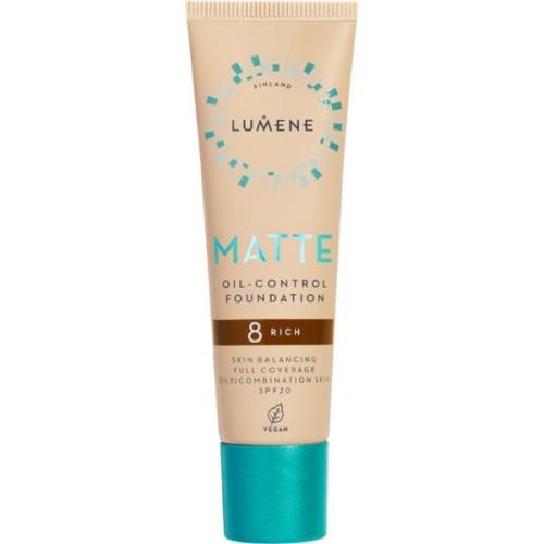 Lumene Matte Oil-Control Foundation SPF20 8 Rich - 30 ml