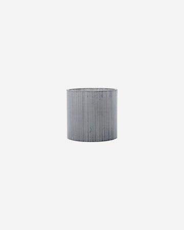 Mirr Värmeljushållare Ø7,5x7,5 cm Glas/Cement Frostgrå