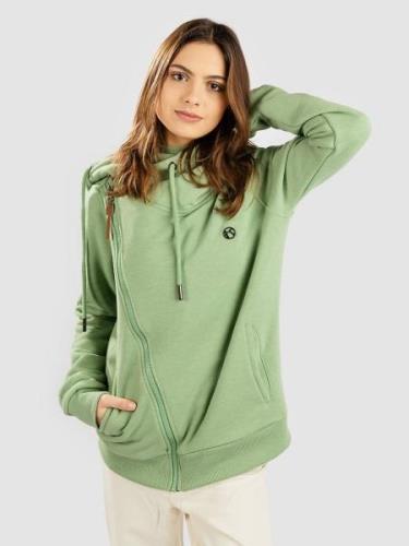 Kazane Marte Hoodie med Dragkedja aspen green hthr