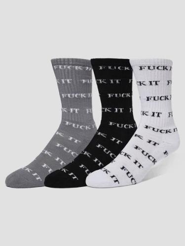 HUF Fuck It 3 Pack Socks multi