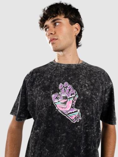 Santa Cruz Chrome Space Hand T-Shirt black acid wash