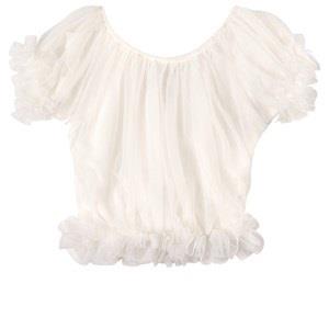 DOLLY by Le Petit Tom Frilly Princess Topp Off-White Newborn (3-18 mån...