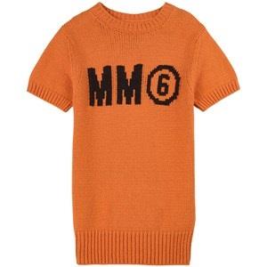 MM6 Maison Margiela Stickad Klänning Orange 8 år