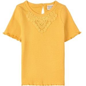 Minymo Rib T-shirt Yolk Yellow 86 cm (1-1,5 år)