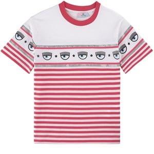 Monnalisa Striped T-shirt Röd 6 år