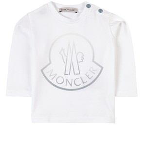 Moncler Logo Långärmad T-shirt Vit 6-9 mån