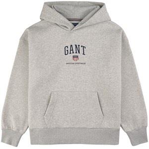 GANT Logo Huvtröja Med Tryck Light Grey Melange 134/140 cm