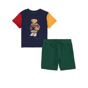 Ralph Lauren Block-färgad T-shirt Och Shorts Set Flerfärgad 9 mån