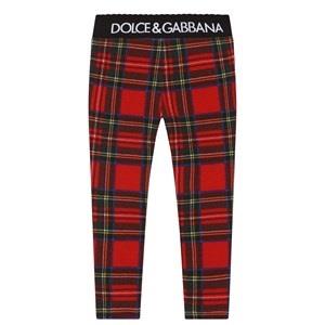 Dolce & Gabbana Rutiga Leggings Röda 12 år