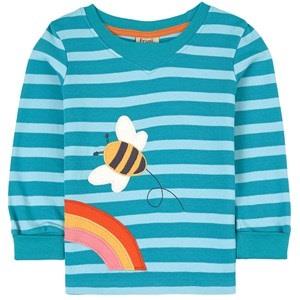 Frugi Bee Easy Långärmad T-shirt Blue Camper Stripe 6-12 mån