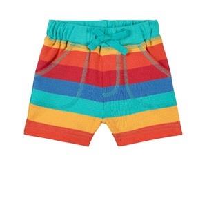 Frugi Little Stripy Shorts Rainbow Stripe 0-3 mån