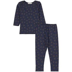 Bonpoint Timi Mönstrad Pyjamas Marinblå 3 mån
