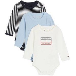 Tommy Hilfiger 3-Pack Baby Bodys Chambray Sky 68 cm