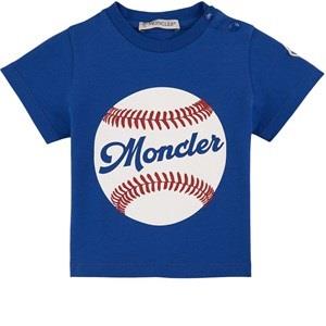 Moncler T-shirt Med Tryck Blå 9-12 mån