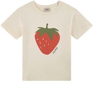 Kuling Santorini GOTS T-shirt Med Jordgubbe Gräddvit 122/128 cm