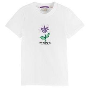 Scotch & Soda T-shirt Med Blomstertryck Vit 4 år