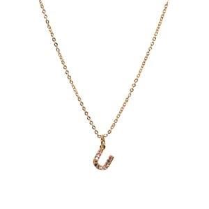 IA BON Initial Pendant Halsband Guld - U One Size