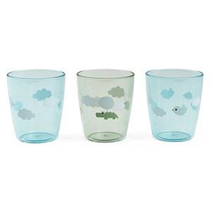 Done by Deer 3-Pack Yummy Glas Happy Clouds - Green One Size