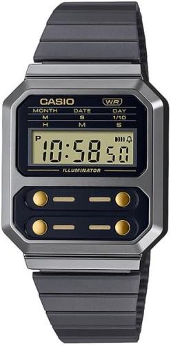 Casio Damklocka A100WEGG-1A2EF Vintage LCD/Stål