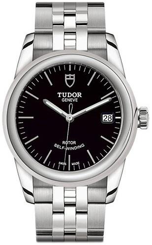 Tudor Damklocka M55000-0007 Glamour Date Svart/Stål Ø36 mm