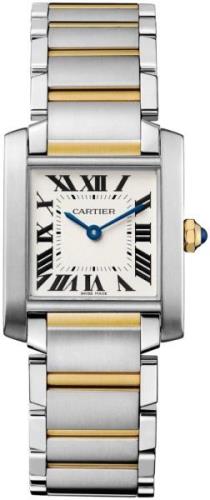 Cartier Damklocka W2TA0003 Tank Francaise Silverfärgad/18 karat gult