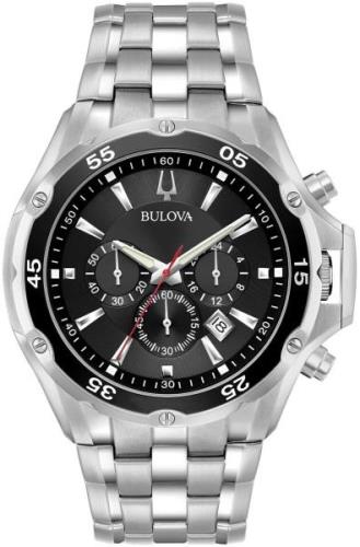 Bulova Herrklocka 98B333 Svart/Stål Ø45 mm