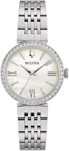 Bulova Damklocka 96L284 Vit/Stål Ø30 mm