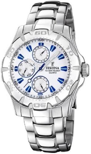 Festina Herrklocka F16242-K Vit/Stål Ø40 mm