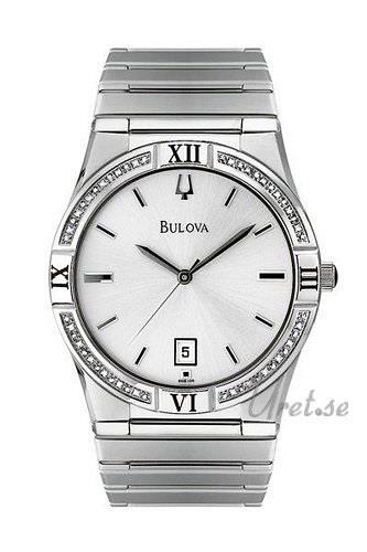 Bulova Herrklocka 96E100 Diamonds Herr Vit/Stål Ø36 mm