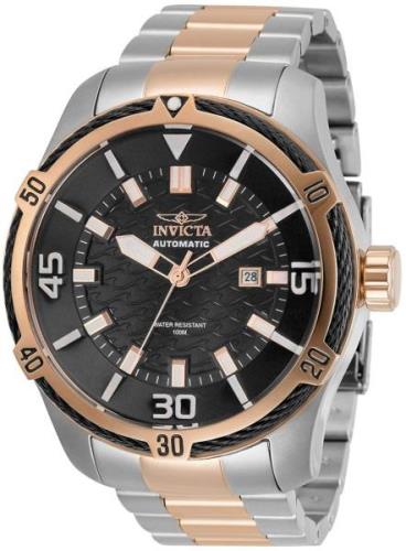 Invicta Herrklocka 29806 Bolt Svart/Roséguldstonat stål Ø52 mm