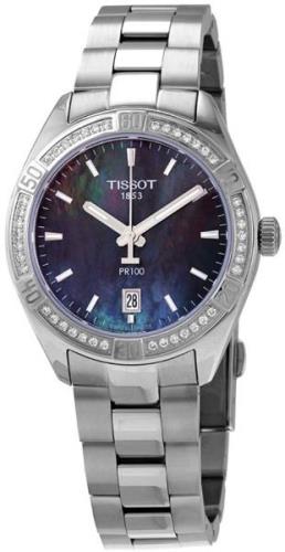 Tissot Damklocka T101.910.61.121.00 Pr 100 Svart/Stål Ø36 mm